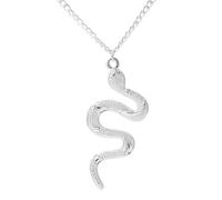 XIGAWAY Collar con colgante de serpiente, aleación de zinc, diseño de animales, joyería vintage para mujer, 41-50 cm, 1, Zinc, No es una piedra preciosa