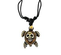 XIGAWAY Collar con colgante de tortuga vintage, diseño de tortuga marina tallada en resina con cadena de cuerda ajustable (múltiples estilos), 1, Resina, No es una piedra preciosa