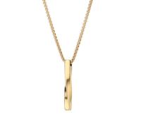 XIGAWAY Collar con colgante geométrico de barra giratoria de acero inoxidable para hombres y mujeres, cadena de eslabones de perlas de 60 cm, plata, negro y dorado, 1, Acero inoxidable, Sin piedra