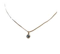 XIGAWAY Collar de acero de titanio para hombre, cadena con colgante de ojo estilizado dorado, joyería ligera de lujo para hombre