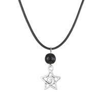 XIGAWAY Collar de corazón de estrella en espiral, cadena de collar de aleación ajustable para mujer, joyería con colgante retro vintage (colores 663/664), 1, Metal, Sin piedra preciosa