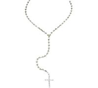 XIGAWAY Collar minimalista con colgante de cruz para mujer, elegante collar de cadena de diamantes de imitación en oro y plata, 1, Diamante de imitación, No es una piedra preciosa