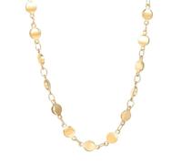 XIGAWAY Collar minimalista con colgante ovalado para mujer, gargantilla geométrica chapada en oro para uso diario