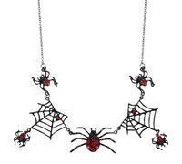 XIGAWAY Collar negro con colgante de Halloween, cadena ajustable de aleación de zinc con diseño gótico irregular, joyería de moda unisex