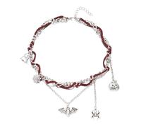 XIGAWAY Collar y pulsera con colgante de calabaza, fantasma, murciélago, araña, para mujer, gótico oscuro, cadena tórica, regalo de joyería, 1, Zinc, No es una piedra preciosa