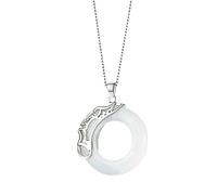 XIGAWAY Collares de pareja de elefantes con diseño de estrella y luna, juego a juego con colgante de elefante de la suerte, cuerda de algodón negro y cadena de caja blanca, 51-80 cm, 1, Metal, No es