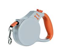 XIGAWAY Correa retráctil para perro, carrete automático de 5 m con mango de agarre cómodo, correa resistente sin enredos para perros pequeños, medianos y grandes, negro/gris, rosa/negro, azul/rosa