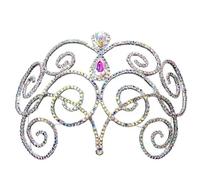 XIGAWAY Diadema geométrica con diamantes de imitación para mujer, elegante tocado de novia de cristal con diseño exótico en oro y plata (dorado)