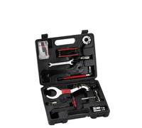 XIGAWAY Kit de herramientas de reparación de bicicletas, juego de mantenimiento de bicicletas con látigo de cadena, removedor de cassette, llave de radios y herramienta de pedalier para bicicleta de