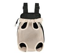 XIGAWAY Mochila transportadora para perros y gatos, mochila de viaje de malla ventilada para perros pequeños y medianos, manos libres S/M/L/XL, gris pardo/morado oscuro/azul marino/rosa/rojo/negro