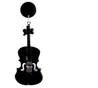 XIGAWAY Pendientes acrílicos con diseño original de guitarra para mujer, aretes colgantes de nota musical primavera 2025