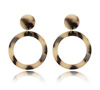 XIGAWAY Pendientes acrílicos con estampado geométrico de leopardo para mujer, aretes de tuerca de moda en verde, azul, leopardo claro, leopardo, gris claro, gris, multicolor, S, Acrílico, Sin gemas