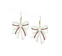 XIGAWAY Pendientes acrílicos con lazo estampado para hombres y mujeres, aretes colgantes multidiseño (primavera 2025), S, Acrílico, Sin piedra preciosa