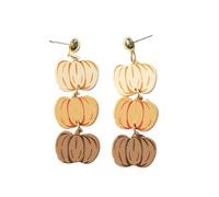 XIGAWAY Pendientes acrílicos de Acción de Gracias, pavo, calabaza y calavera con purpurina para mujer (varios colores), S, Acrílico, Sin gemas