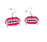 XIGAWAY Pendientes colgantes de acrílico de Halloween para mujer, diseño de calabaza, fantasma, esqueleto, araña, S, Acrílico, Sin piedra preciosa