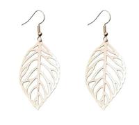 XIGAWAY Pendientes colgantes de hoja de estilo coreano para mujer, aretes largos y elegantes de aleación en oro y plata, S, Metal, Sin gemas