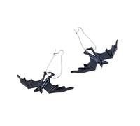 XIGAWAY Pendientes colgantes de murciélago para mujer, aleación de zinc negro, forma de animal, 4,9 x 4,5 cm, estilo gótico, regalo profesional de joyería