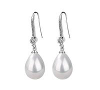 XIGAWAY Pendientes colgantes de perlas para mujer, aretes de perlas de imitación de lujo, para novia, accesorios de moda con forma de lágrima, S, Perla de imitación, Sin piedra preciosa