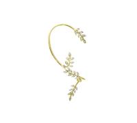 XIGAWAY Pendientes convertibles de hoja para mujer, oro y plata, S, Metal, Sin piedra preciosa