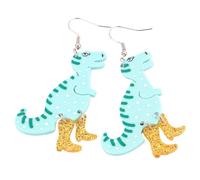 XIGAWAY Pendientes de acrílico azul claro para mujer, aretes colgantes únicos (7,7 x 3,1 cm)