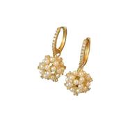 XIGAWAY Pendientes de aro con diamantes de imitación para mujer, aretes colgantes geométricos dorados, 6 x 1,3 cm, regalo de joyería de moda