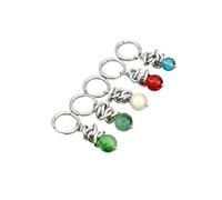 XIGAWAY Pendientes de aro de cuentas coloridas para hombres y mujeres, aretes circulares geométricos de acero inoxidable, estilo de piedra mixta, regalo de joyería, Pequeño, Acero inoxidable, Sin