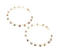 XIGAWAY Pendientes de aro grandes para mujer, aretes circulares geométricos de diamantes de imitación dorados y plateados, primavera 2025, S, Diamante de imitación, Sin gemas