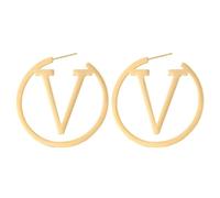 XIGAWAY Pendientes de letra del alfabeto para mujer, aretes colgantes de aleación de zinc con acabado galvanizado