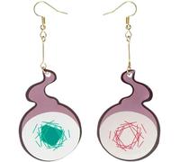 XIGAWAY Pendientes de tuerca geométricos acrílicos, aretes de gancho dorados versátiles en estilos largos y cortos, S, Acrílico, Sin piedras preciosas