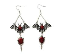 XIGAWAY Pendientes en forma de cruz para mujeres y hombres, aretes geométricos de aleación de zinc con espejo de ataúd de Halloween, S, Zinc, Sin piedra preciosa