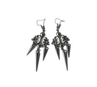 XIGAWAY Pendientes geométricos de punta para mujer, aretes de aleación puntiagudos en plata, joyería de moda minimalista, S, Metal, Sin gemas