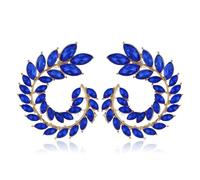 XIGAWAY Pendientes geométricos en espiral para mujer, aretes colgantes de remolino inspirados en flores en varios colores, S, Metal, Sin piedra preciosa