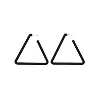 XIGAWAY Pendientes geométricos triangulares acrílicos para mujer, aretes de aro grandes con postes de oreja de acero inoxidable, 12 opciones de color, S, Acrílico, Sin piedra preciosa