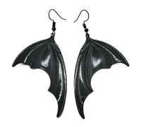 XIGAWAY Pendientes góticos de murciélago para mujeres y hombres, aretes colgantes de metal geométrico (Halloween 2025)