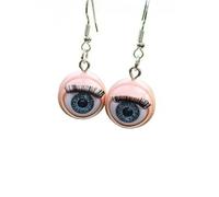 XIGAWAY Pendientes unisex realistas con forma de ojo, aretes acrílicos de ojo de muñeca para estilo punk y hip-hop, S, Acrílico, Sin piedra preciosa
