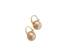 XIGAWAY Pendientes vintage de perlas de imitación para mujer, color blanco y rosa, champán, 5 g, minimalista, regalo de joyería diaria, Pequeño, Perla de imitación, Sin piedra preciosa