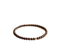 XIGAWAY Pulsera de madera de seda dorada de 33 cuentas, cuentas de estilo zen hechas a mano de 6 mm, estilo chino unisex con detalles rojos, verdes, amarillos y dorados, regalo ajustable, talla única