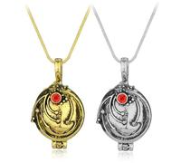 XIGAWAY The Vampire Diaries - Collar de verbena inspirado en Vampire Diaries, colgante corto unisex de aleación geométrica con cadena de serpiente (2 opciones de color), 1, Metal, No es una piedra