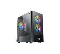 Xigmatek EN47758 - Carcasa Mini Torre Micro ATX Oreo RGB con Panel acristalado, Color Negro