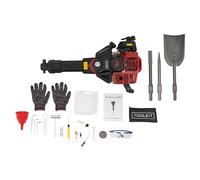 Xigner Excavadora de gasolina 2 en 1, 52 CC, 2 tiempos, gasolina, pala de taladro de piedra, martillo de demolición, gasolina, jardín, árbol, excavadora para plántulas forestales, soporte de viñedo