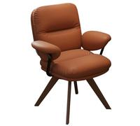 XIGOUZIQU Asiento for Tocado Silla de Escritorio, Taburete de Tocador con Respaldo for Oficina, Tocador, Comedor(Brown2)