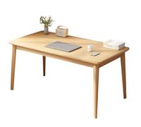 XIGOUZIQU Escritorio de computadora Mesa Gaming con Patas de Resistente de Madera Escritorio de Ordenador, Oficina, Dormitorio, Habitación, Estudio, Teletrabajo(Khaki,140cm(55.11in))