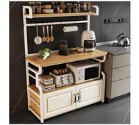 XIGOUZIQU Islas de Cocina, estantería de panadería con Almacenamiento, Armario de Almacenamiento, aparador, estantería Multifuncional, Armario de Varios, Mesa de Almacenamiento(B1,100cm/39.37in)