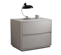 XIGOUZIQU Mesita de Noche Moderna de Mediados de Siglo, Mesa Auxiliar for Dormitorio con 2 cajones de Almacenamiento, Base Gruesa, fácil de almacenar for Dormitorio, Sala de Estar(Gray,45cm(17.71in))