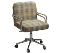 XIGOUZIQU Taburete de Tocador Asiento for Tocado Silla Altura Ajusteble con Ruedas Giratorias Altura Ajustable con Ruedas, con Respaldo for Oficina, Tocador, Comedor(Yellow1)