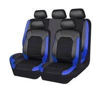 XIGUONGAOJIN Fundas Asientos Coche Compatible para Lincoln Aviator 2003-2005(OEM:1L2478406A10AF)-55.9cm, Coche Asientos Protector Respirable Antideslizante Coche Accesorios,Normal-C Black+Blue