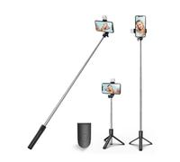 XIHAMA Palo selfie con trípode, trípode de teléfono portátil y mando a distancia inalámbrico, soporte para teléfono móvil compatible con iPhone, Samsung, Xiaomi y teléfonos inteligentes Android (negro