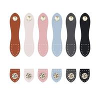 XIHIRCD 12 Hebillas Magnéticas de Cuero, 6 Colores Cierre Presión Cuero Costura a Mano Correa de Botón a Presión Cierres Magnéticos para Cuaderno, para Bolso, Cartera, Funda para Teléfono