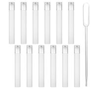 XIHIRCD 12 Piezas Botellas de Rodillo, 10 ml Botellas con Rodillo Cosmético Plástico Mate Recargables con Tubo Dispensador Rodillo de Aceite Esencial Potable Botella de Perfume con Tapa, para Viajes