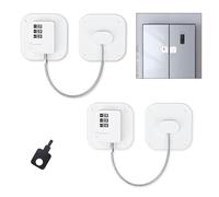 XIHIRCD 2 Cerraduras para Refrigerador, Cerradura Refrigerador Contraseña con Llave Configuración Código Pestillo Bloqueo Congelador Autoadhesivo sin Perforación a Prueba de Niños para Cocina